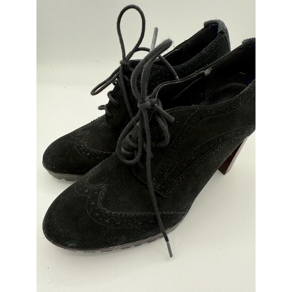 Tommy Hilfiger Black Suede Oxford Shoes, Sz 8M - Picture 2 of 8